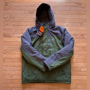 Gerry Men's Two-Tone Olive Green and Charcoal Ski Jacket - NWT